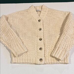Madewell Cream Knit Cardigan Sweater